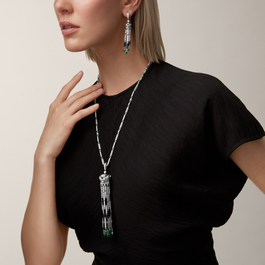 orecchini panthère de cartier smeraldi pavé