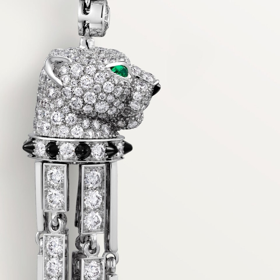 orecchini panthère de cartier rubino modello grande pavé