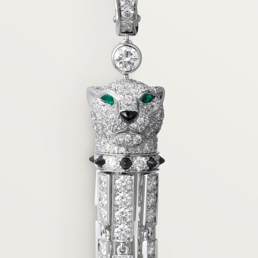 orecchini panthère de cartier smeraldo modello grande pavé