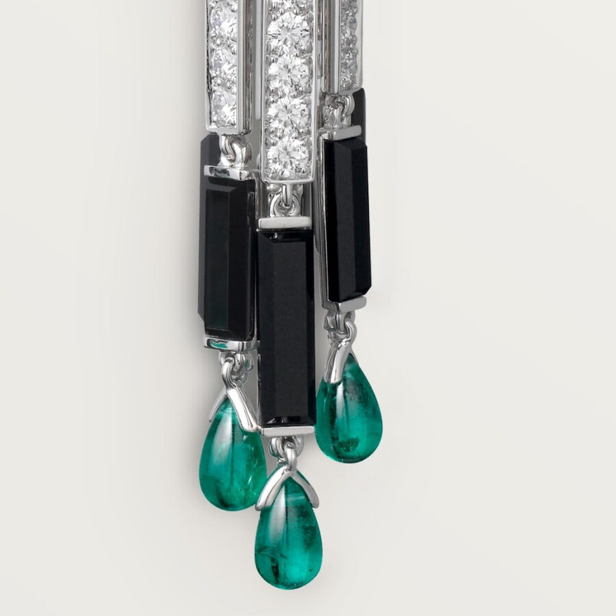 orecchini panthère de cartier smeraldo modello grande pavé