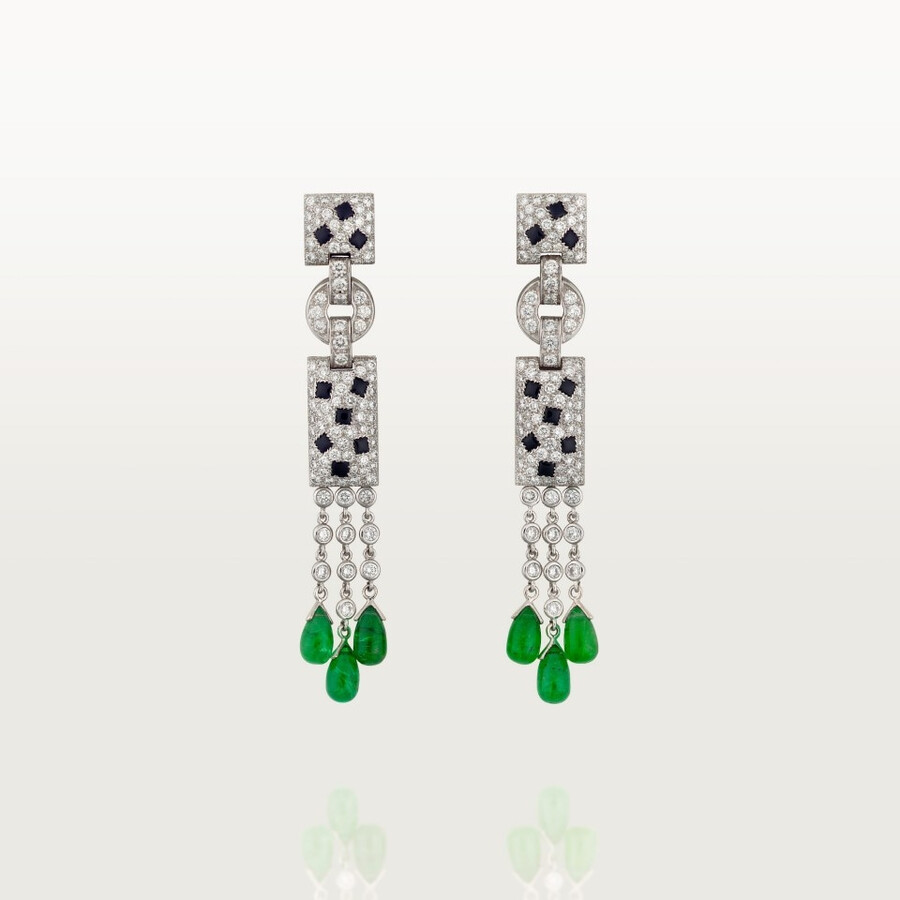orecchini panthère de cartier smeraldi pavé