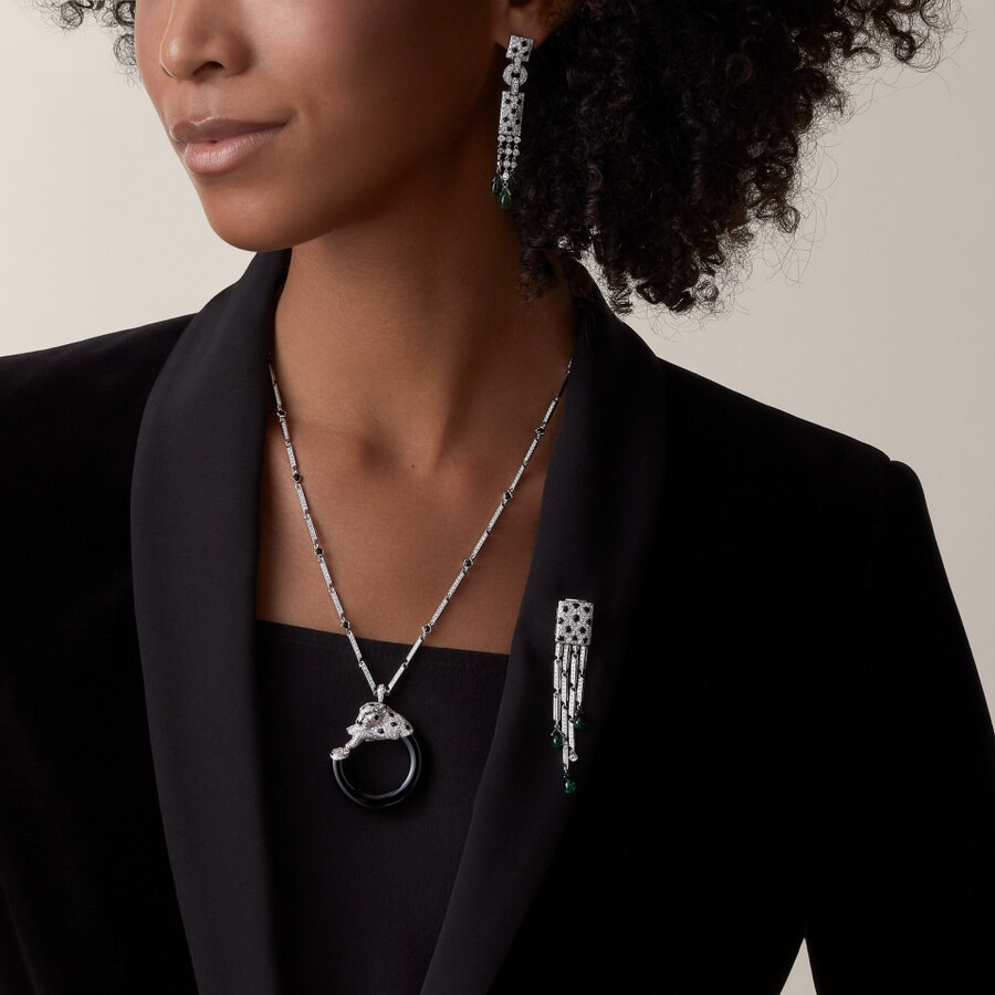 orecchini panthère de cartier smeraldi pavé