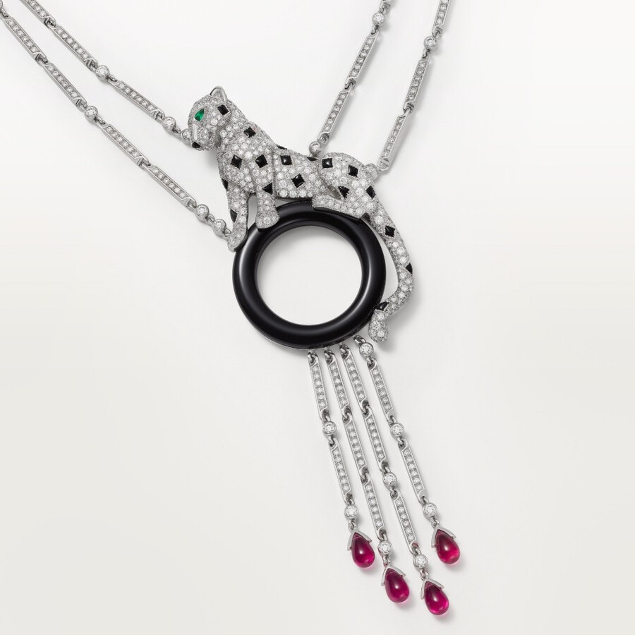 collana panthère de cartier rubellite pavé