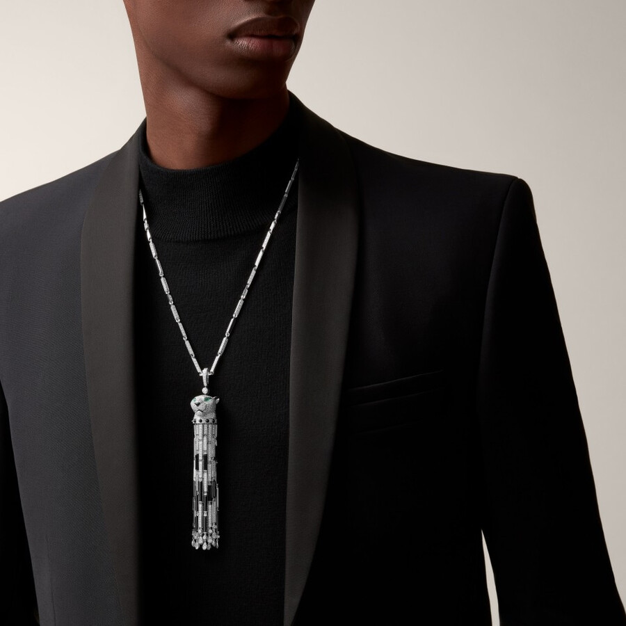 collana lunga panthère de cartier onice multiuso modello grande pavé