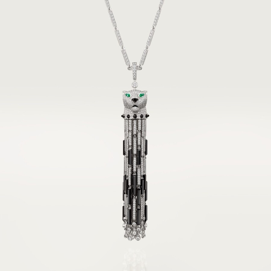 collana lunga panthère de cartier onice multiuso modello grande pavé
