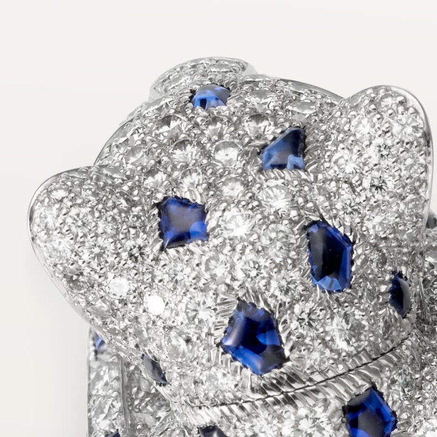 anello panthère de cartier zaffiro pavé