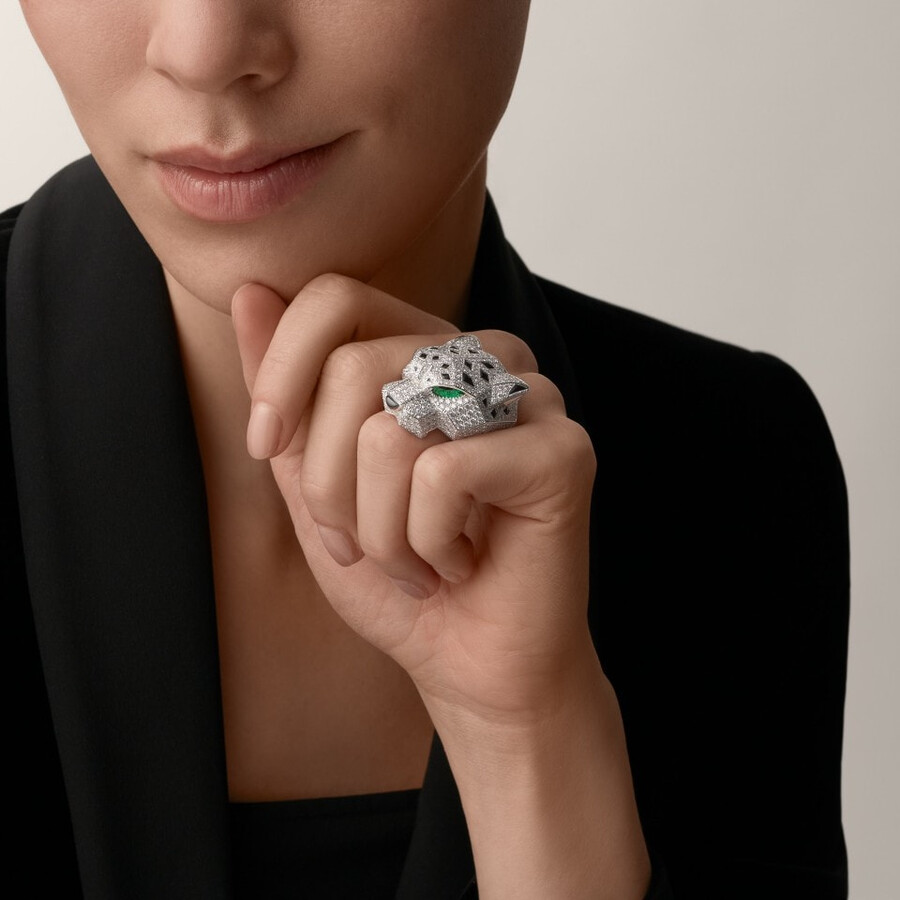 anello cartier panthère pavé
