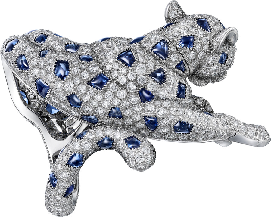 anello panthère de cartier zaffiro pavé