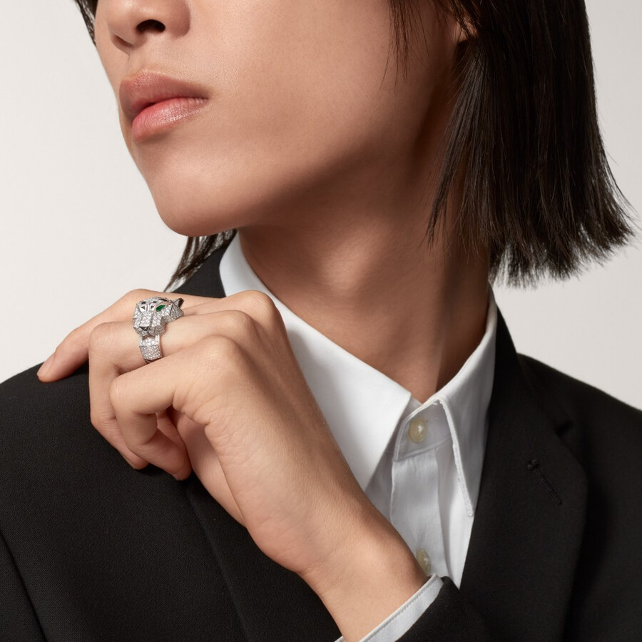 anello cartier panthère pavé