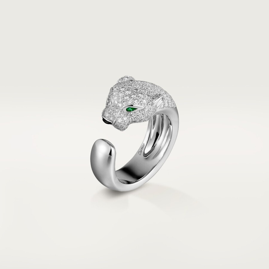 anello panthère de cartier modello medio semi-pavé