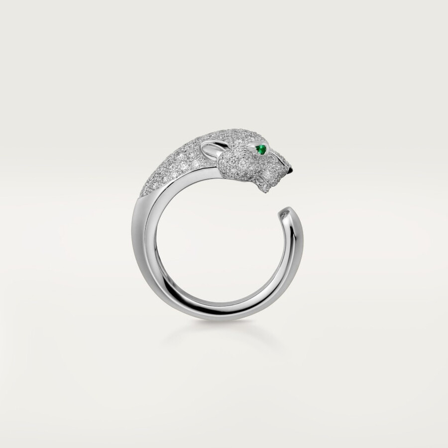 anello panthère de cartier modello medio semi-pavé
