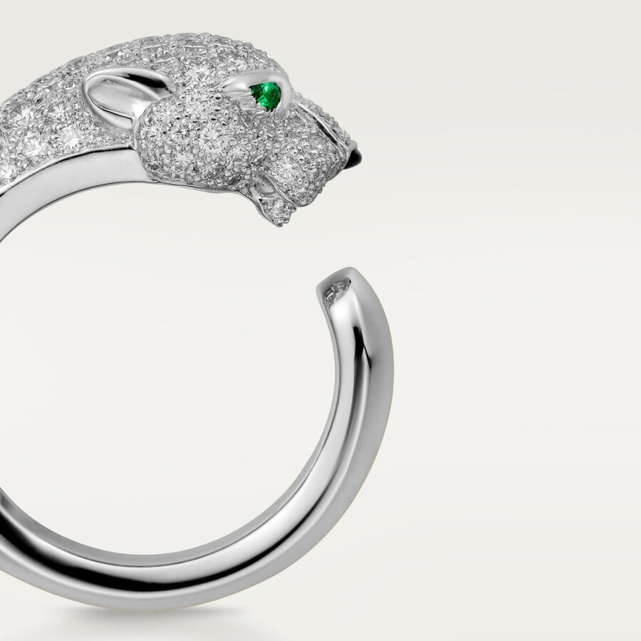 anello panthère de cartier modello medio semi-pavé