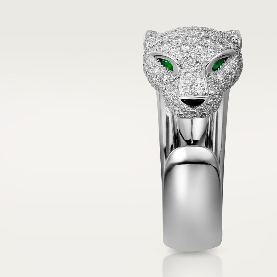 anello panthère de cartier modello medio semi-pavé