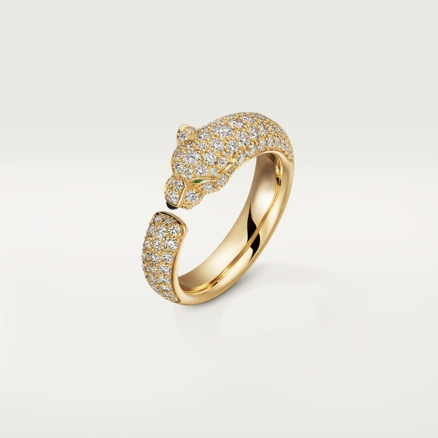 anello panthère de cartier modello piccolo pavé