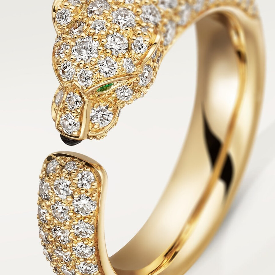 anello panthère de cartier modello piccolo pavé