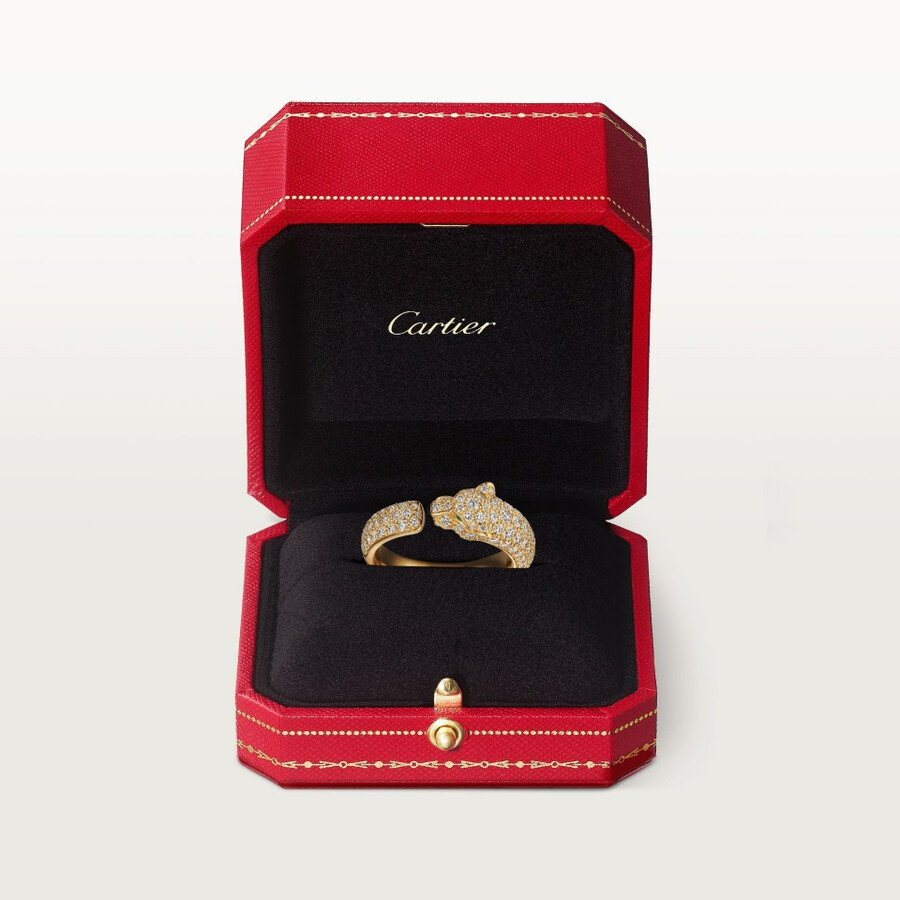 anello panthère de cartier modello piccolo pavé