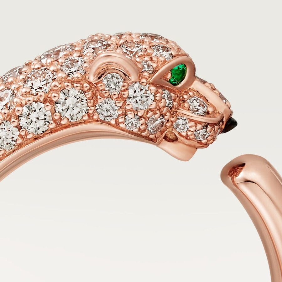 anello panthère de cartier modello piccolo semi-pavé