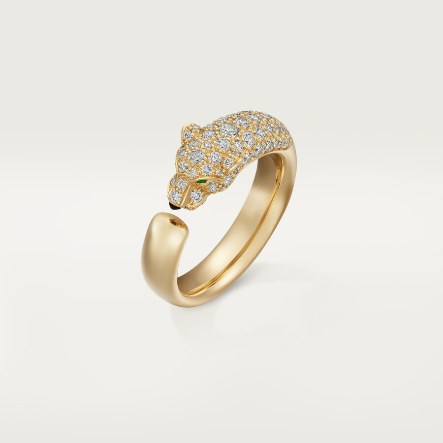 anello panthère de cartier modello piccolo semi-pavé