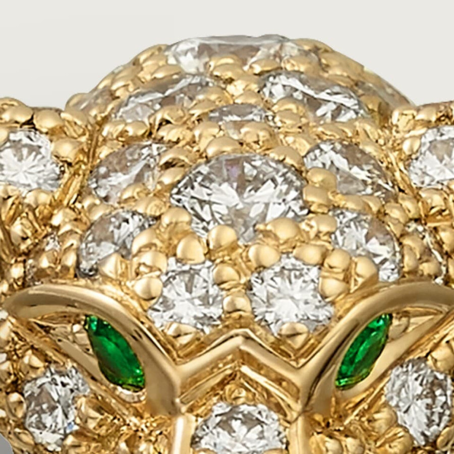 anello panthère de cartier modello piccolo semi-pavé
