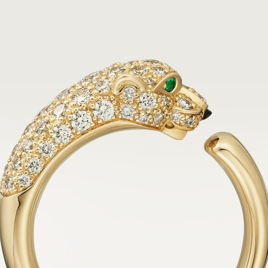anello panthère de cartier modello piccolo semi-pavé