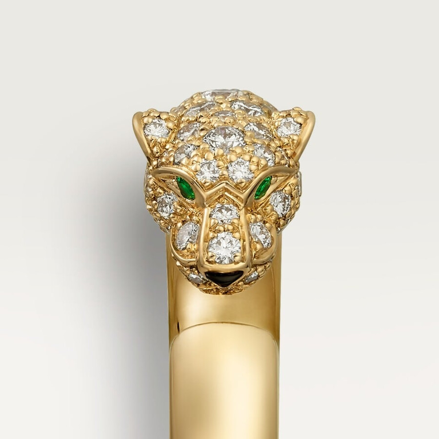 anello panthère de cartier modello piccolo semi-pavé