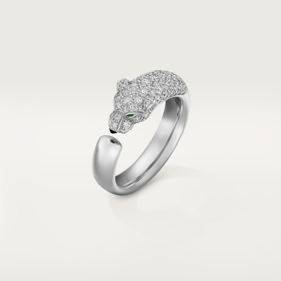 anello panthère de cartier modello piccolo semi-pavé