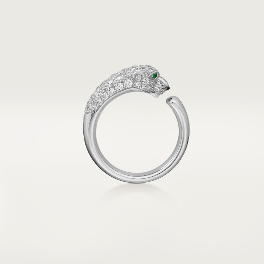 anello panthère de cartier modello piccolo semi-pavé