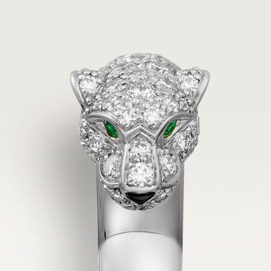 anello panthère de cartier modello piccolo semi-pavé
