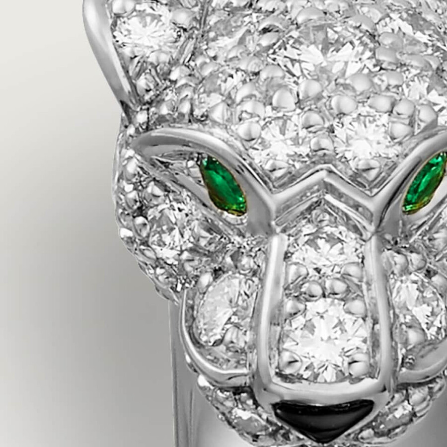 anello panthère de cartier modello piccolo semi-pavé