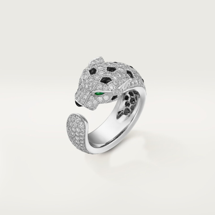 anello panthère de cartier modello medio semi-pavé