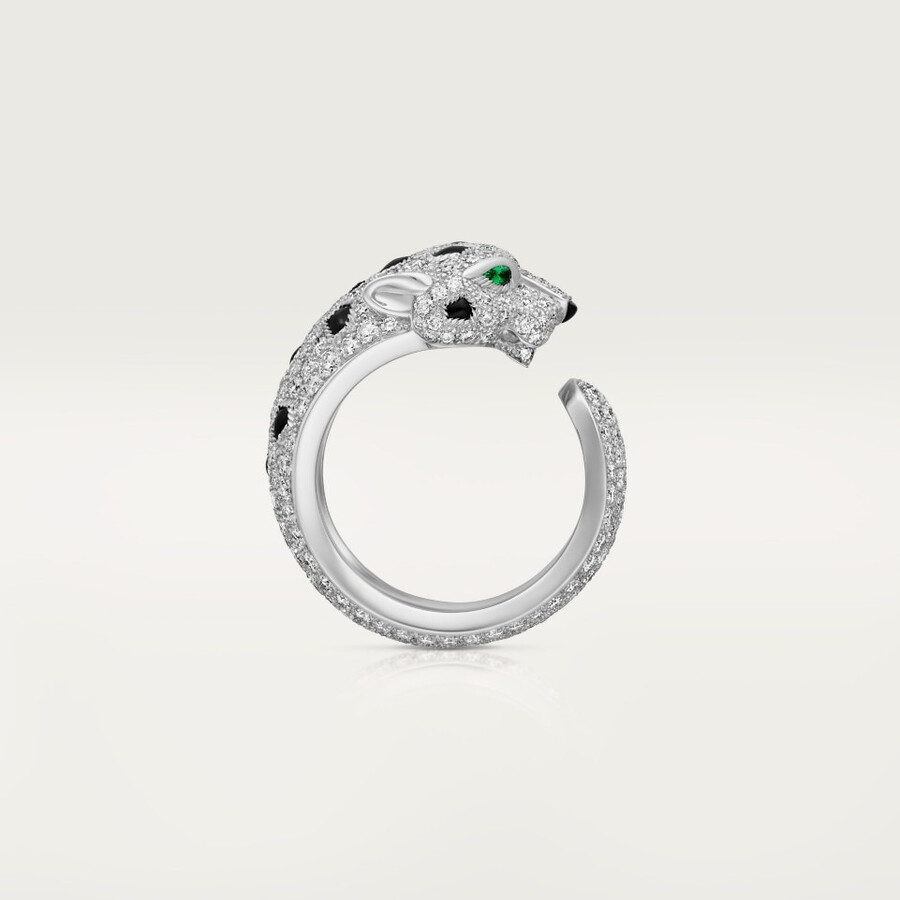 anello panthère de cartier modello medio semi-pavé