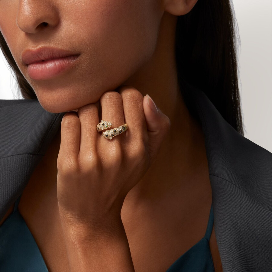 anello panthère de cartier semi-pavé