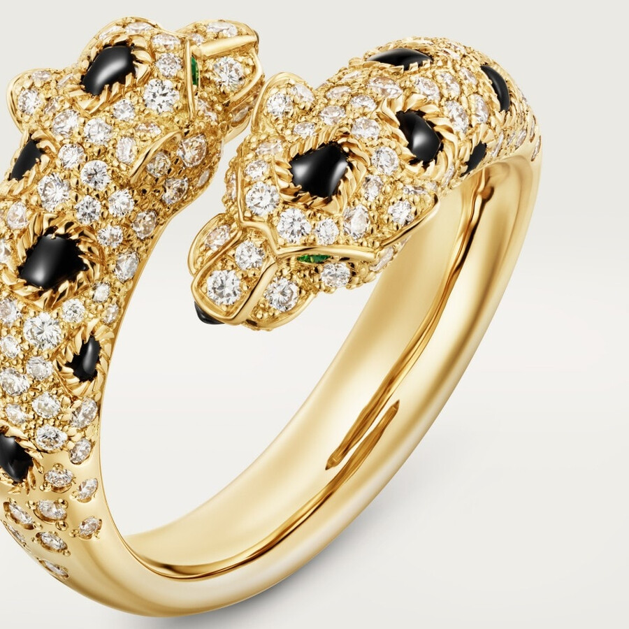 anello panthère de cartier semi-pavé