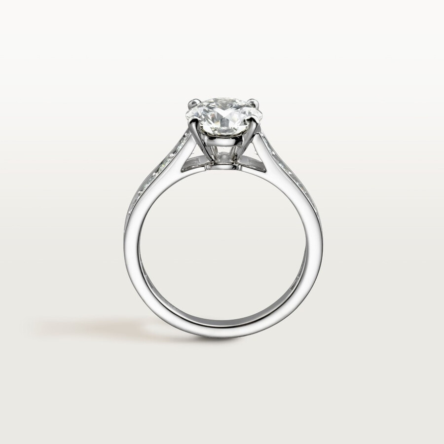 solitario 1895 diamante taglio brillante pavé