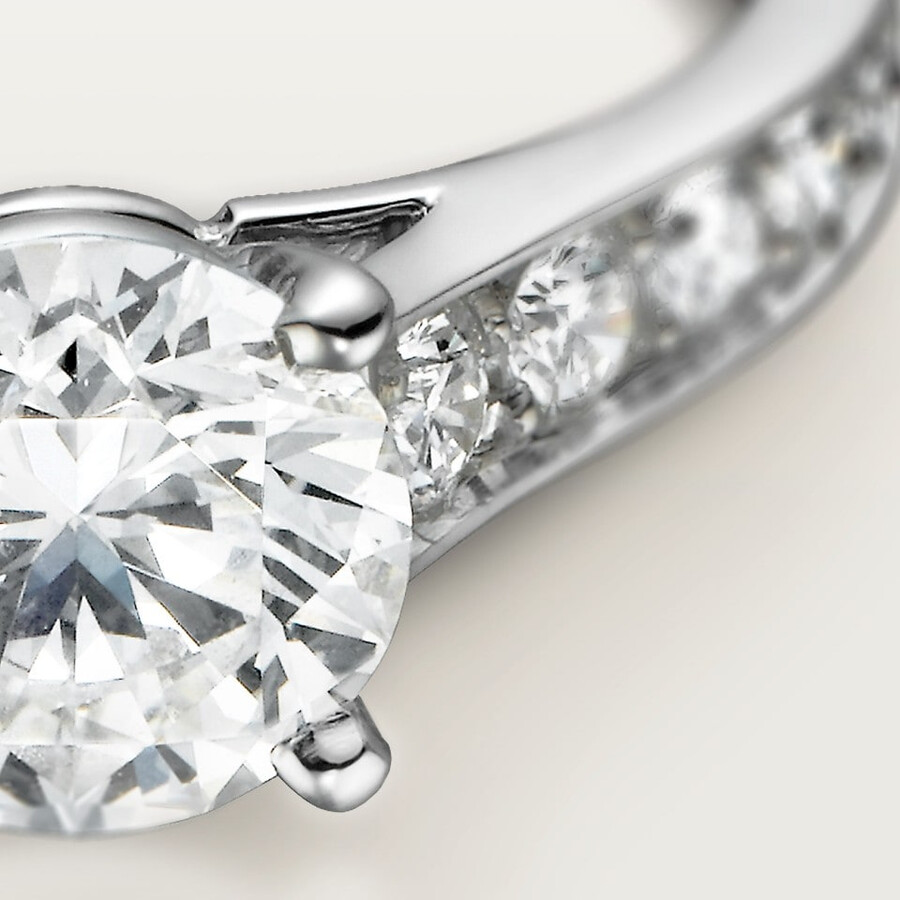solitario 1895 diamante taglio brillante pavé