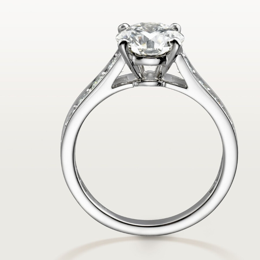 solitario 1895 diamante taglio brillante pavé