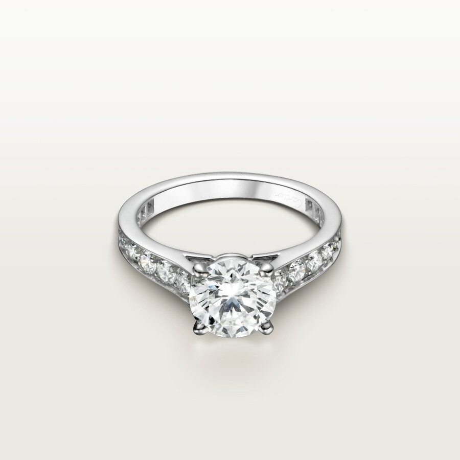 solitario 1895 diamante taglio brillante pavé