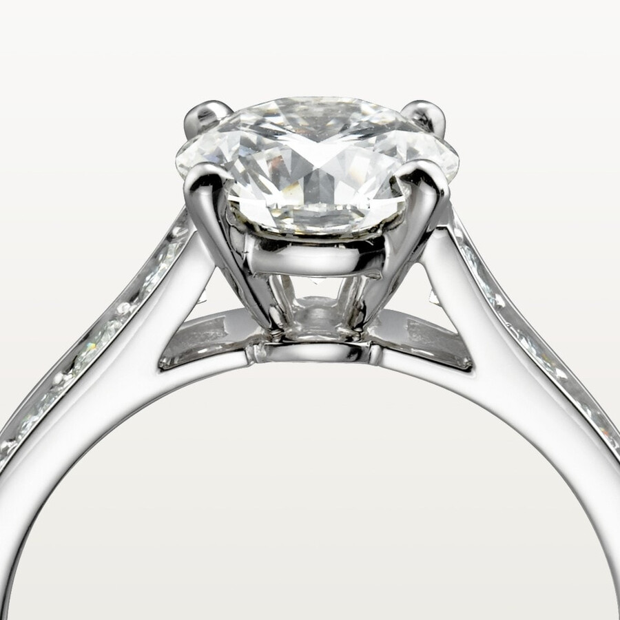 solitario 1895 diamante taglio brillante pavé