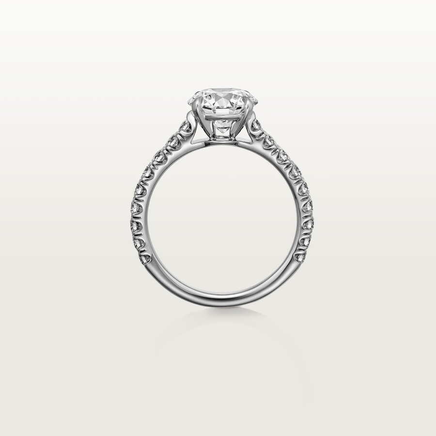 solitario 1895 diamante taglio brillante pavé