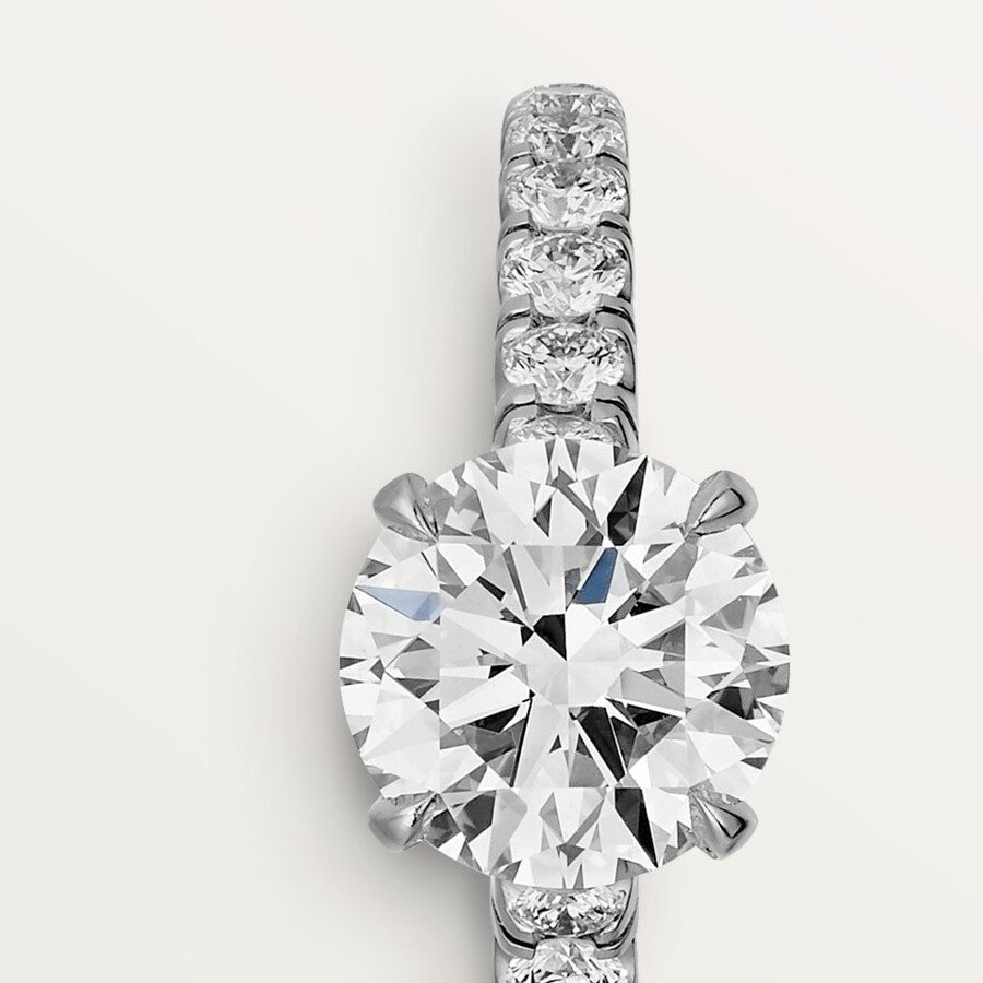 solitario 1895 diamante taglio brillante pavé