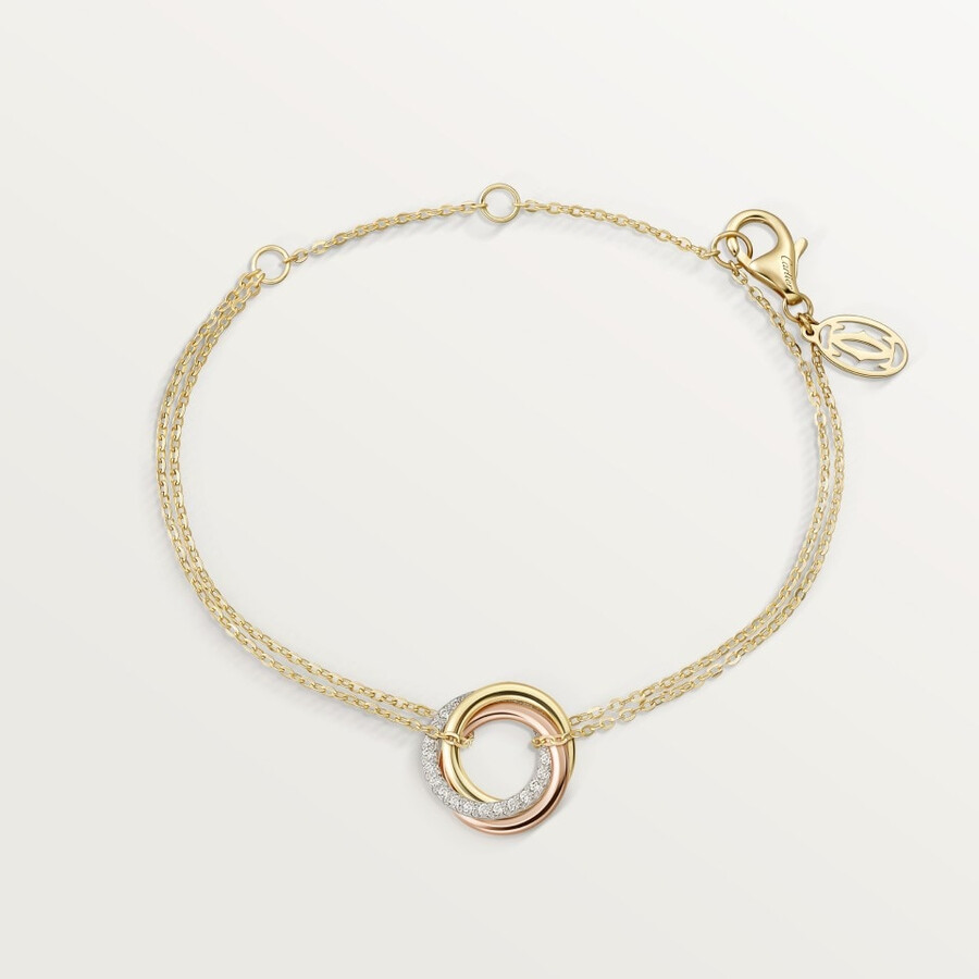 bracciale trinity su catena diamanti