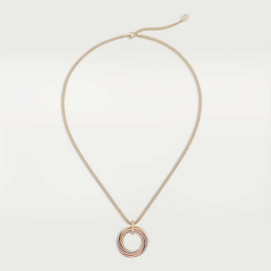 ciondolo trinity sette file diamanti