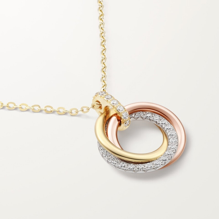 pendente trinity modello piccolo semi-pavé