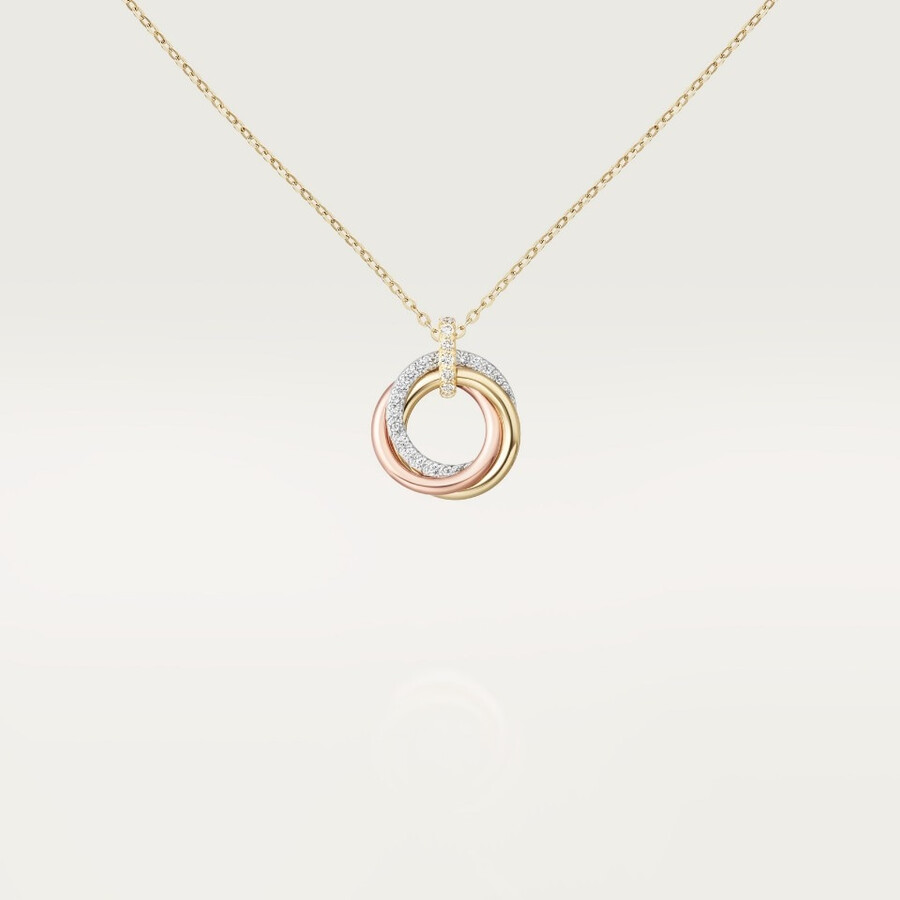 pendente trinity modello piccolo semi-pavé