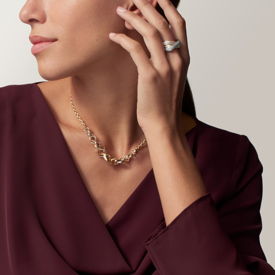 collana trinity a forma di cuscino modello medio