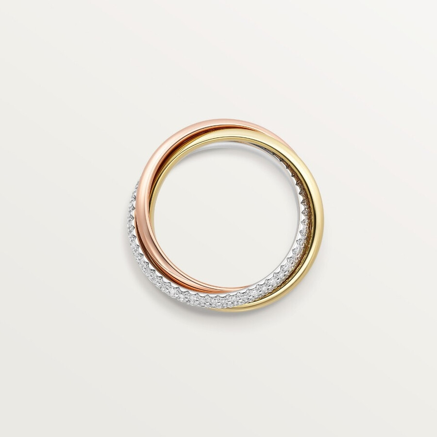 anello trinity modello classico semi-pavé