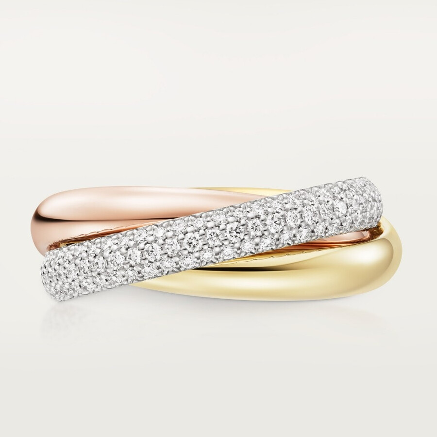 anello trinity modello classico semi-pavé