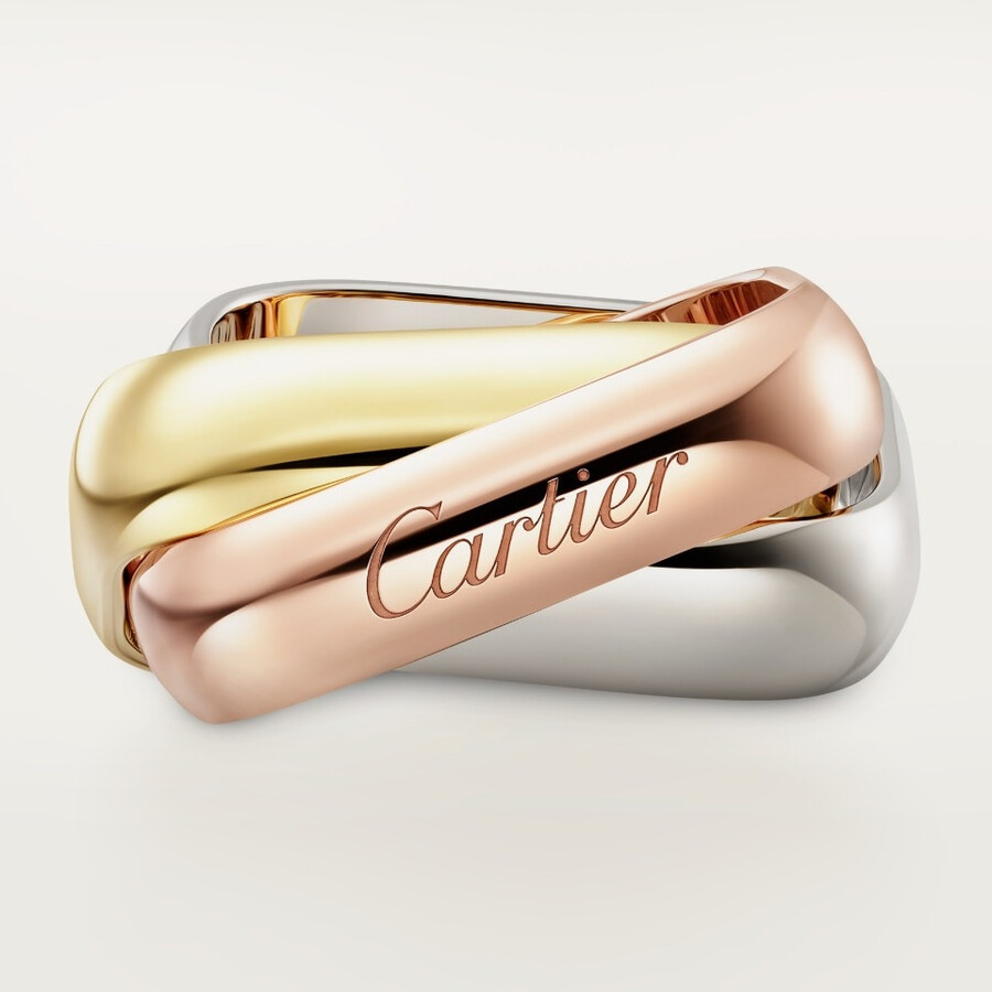 anello trinity a forma di cuscino modello grande