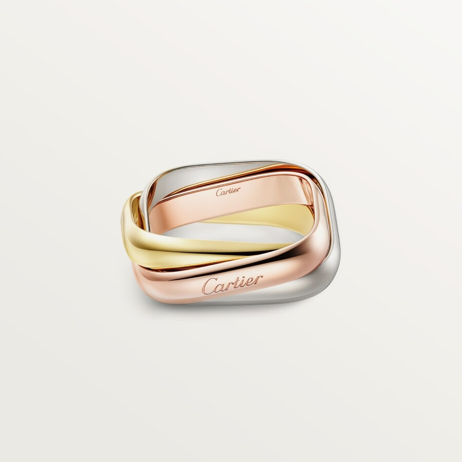 anello trinity a forma di cuscino modello classico
