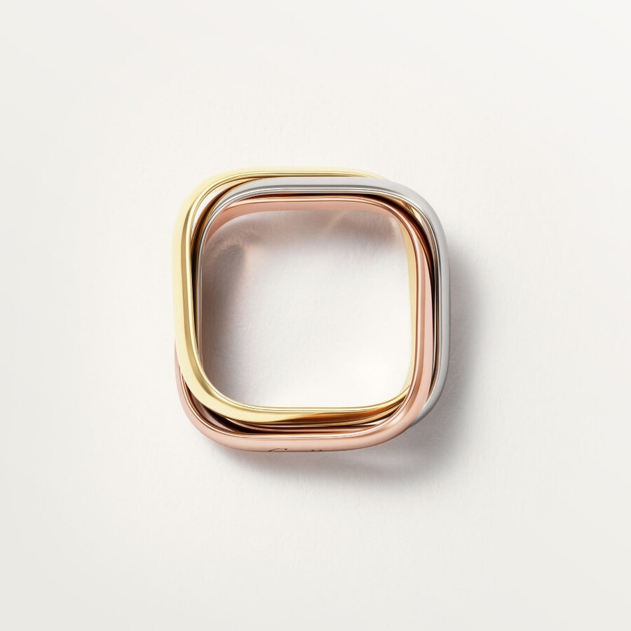 anello trinity a forma di cuscino modello classico